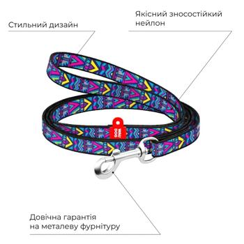Поводок Waudog Nylon нейлоновый 122см/10мм с рисунком инди - купить, цены на MasterZoo - фото 4