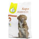 Корм сухий Auchan з яловичиною для дорослих собак 2кг