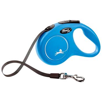 Flexi New Classic Roulette Leash with Tape M Up to 25kg 5m Blue