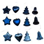 Підвіс ялинковий Actuel зірка/ялинка/дзвіночок/серце синій 7-8см