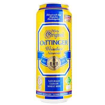 Oettinger Weissbier Light Unfiltered Beer 4.9% 0.5l - buy, prices for COSMOS - photo 1