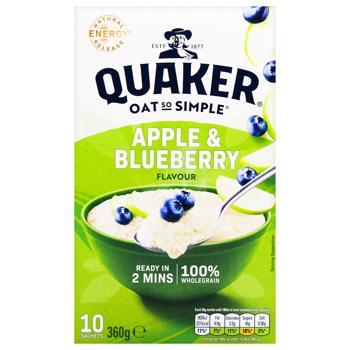 Каша вівсяна Quaker Яблуко та чорниця швидкого приготування 36г х 10шт - купити, ціни на METRO - фото 3