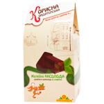 Korysna Kondyterska Zheleyna Nasoloda Candies in Chocolate with Stevia 150g