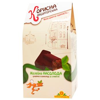 Korysna Kondyterska Zheleyna Nasoloda Candies in Chocolate with Stevia 150g - buy, prices for Supermarket "Kharkiv" - photo 1