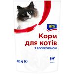 Aro Wet Food with Beef for Adult Cats 85g