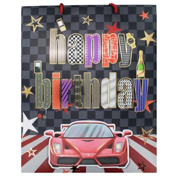 Пакет подарочный бумажный 30*39*12см - купить, цены на КОСМОС - фото 4