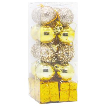 Украшения ёлочные золотые 20шт 3см - купить, цены на КОСМОС - фото 3