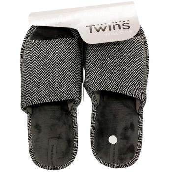 Тапочки мужские Twins 12615 елка серые р.42/43 - купить, цены на Восторг - фото 1