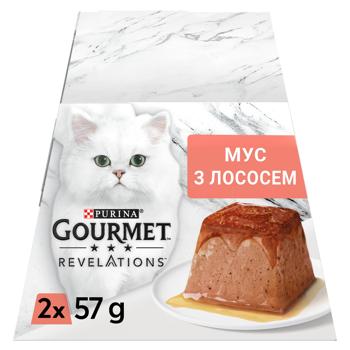 Gourmet Revelations Mousse with Salmon and Gravy Wet Food for Adult Cats 57g x 2pcs - buy, prices for COSMOS - photo 2