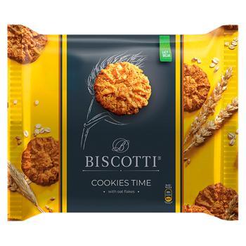 Печенье Biscotti Cookies Time с овсяными хлопьями 170г - купить, цены на Auchan - фото 1