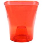 Кашпо для горщиків орхідейних квадро червоне