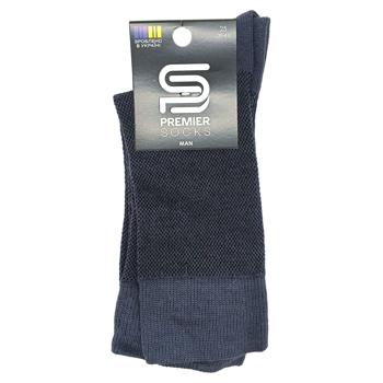 Шкарпетки Premier Socks чоловічі класичні сітка р.25 темно-сірий - купити, ціни на Чудо Маркет - фото 1