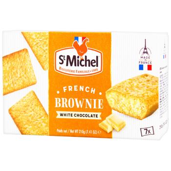Брауни St Michel с белым шоколадом 210г - купить, цены на КОСМОС - фото 1