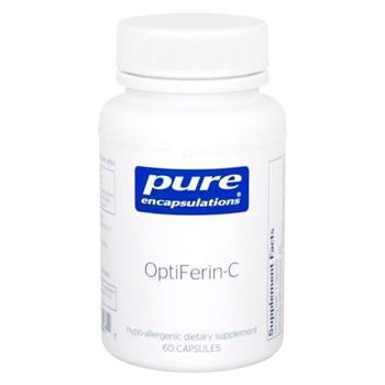 Вітамін С, кальцій і заліза бісгліцинат Pure Encapsulations OptiFerin-C 60 капсул - купити, ціни на Біотус - фото 1