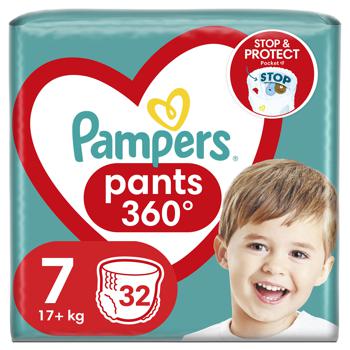 Подгузники-трусики Pampers Pants Giant Plus 17+кг 32шт - купить, цены на - фото 1