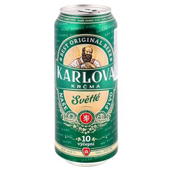 Пиво Karlova Krcma Svetle світле фільтроване 4% 0,5л - купити, ціни на КОСМОС - фото 1