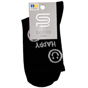 Носки Premier Socks Смайли женские высокие черный р.23-25 - купить, цены на - фото 2