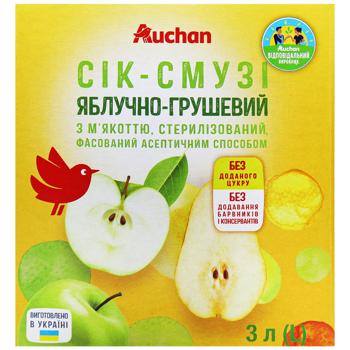 Сік-смузі Auchan Яблучно-грушевий 3л - купити, ціни на - фото 2