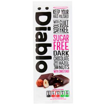 Diablo Sugar-Free Dark Chocolate with Hazelnuts 85g
