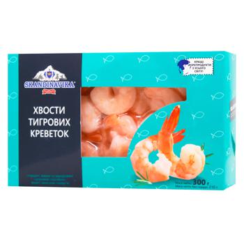 Skandinavika Boiled-Frozen Tiger Shrimps Tails 300g - buy, prices for Za Raz - photo 1