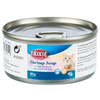 Корм вологий Trixie Soup з куркою та креветками для котів 80г - купити, ціни на MasterZoo - фото 1