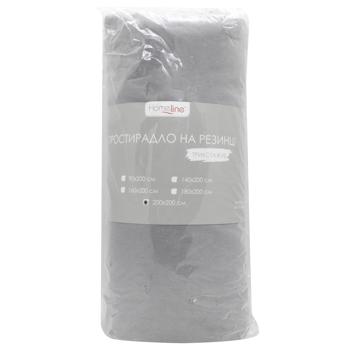 Простыня Home Line трикотажная на резинке серая 200х200см - купить, цены на Таврия В - фото 2