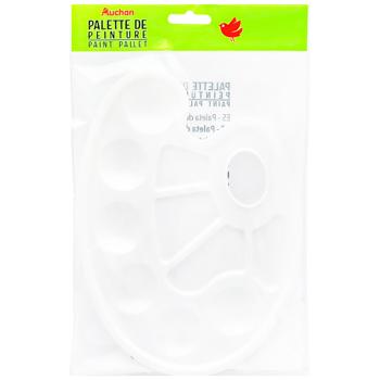 Палитра для рисования Auchan белая 10 отделений - купить, цены на Auchan - фото 1