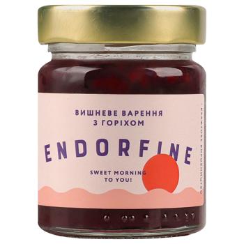 Варення Endorfine вишневе з волоським горіхом 234г - купити, ціни на Чудо Маркет - фото 2