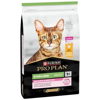 Pro Plan Sterilised Delicate Digestion Adult 1+ cухий корм для котів 10 кг - курка - купить, цены на MasterZoo - фото 3