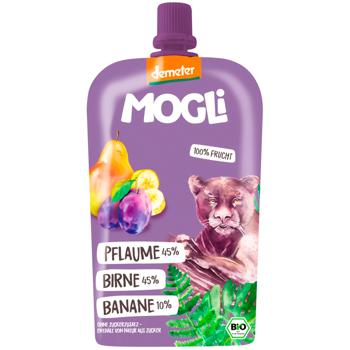 Пюре фруктовое Mogli с грушей, сливой и бананом органическое 120г