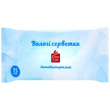 Fine Life Antibacterial Wet Wipes 15pcs