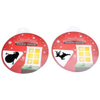 Трафарет Auchan новогодний для окон 30см