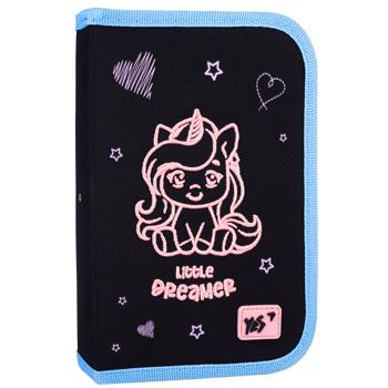 Пенал Yes Cute Unicorn твердий одинарний з двома клапанами