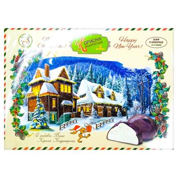 Зефир Полезная Кондитерская в шоколаде со стевией 180г - купить, цены на МегаМаркет - фото 1