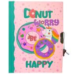 Блокнот Malevaro Пончики на замочке 56 листов