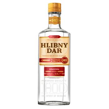 Hlibny Dar Classic Vodka 40% 0.5l - buy, prices for COSMOS - photo 1