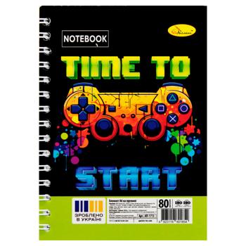 Блокнот Апельсин А6 на пружині 80 аркушів в асортименті - купити, ціни на ЕКО Маркет - фото 2