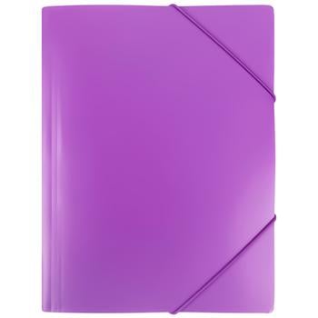 Auchan Color A4 Purple Folder with Elastic Band 0.5mm