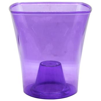 Кашпо для горшков орхидейных квадро сиреневое - купить, цены на За Раз - фото 1