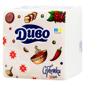 Divo White Table Napkins 23*24cm 100pcs - buy, prices for MegaMarket - photo 1