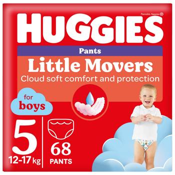 Huggies Little Movers Diaper pants for boys 12-17kg 68pcs