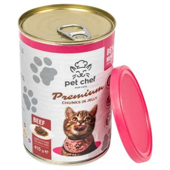 Вологий корм для котів Pet Chef 415 г - яловичина - купить, цены на MasterZoo - фото 7