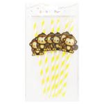 Zed Animals Drinking Straws 6pcs