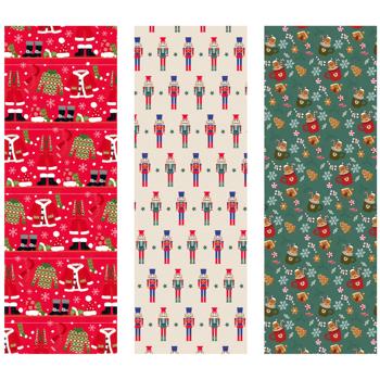 Бумага оберточная для подарков Auchan Рождественская 0,7х2м в ассортименте