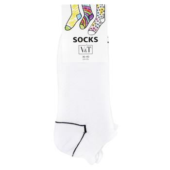 V&T Active Women's Socks s.23-25 White/Dark Grey - buy, prices for NOVUS - photo 1