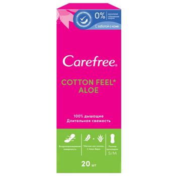 Прокладки ежедневные Carefree Cotton Feel Aloe 20шт - купить, цены на Cупермаркет "Харьков" - фото 2