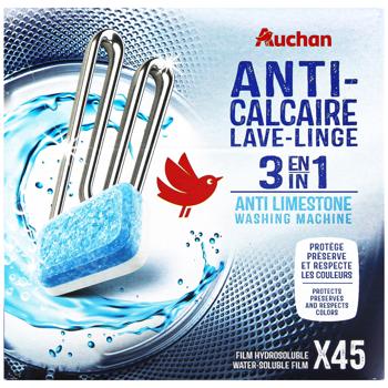 Таблетки от накипи Auchan для стиральной машины 15г х 45шт - купить, цены на - фото 3