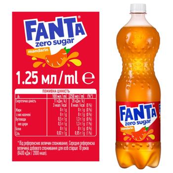Напій газований Fanta мандарин без цукру 1,25л - купити, ціни на Ідеал - фото 2