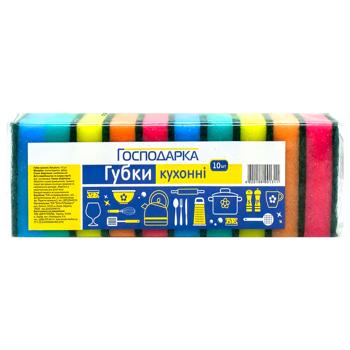 Губки кухонні Господарка 10шт - купити, ціни на Чудо Маркет - фото 2