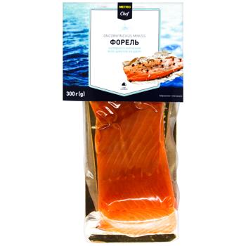 Форель Metro Chef филе холодного копчения на коже 300г